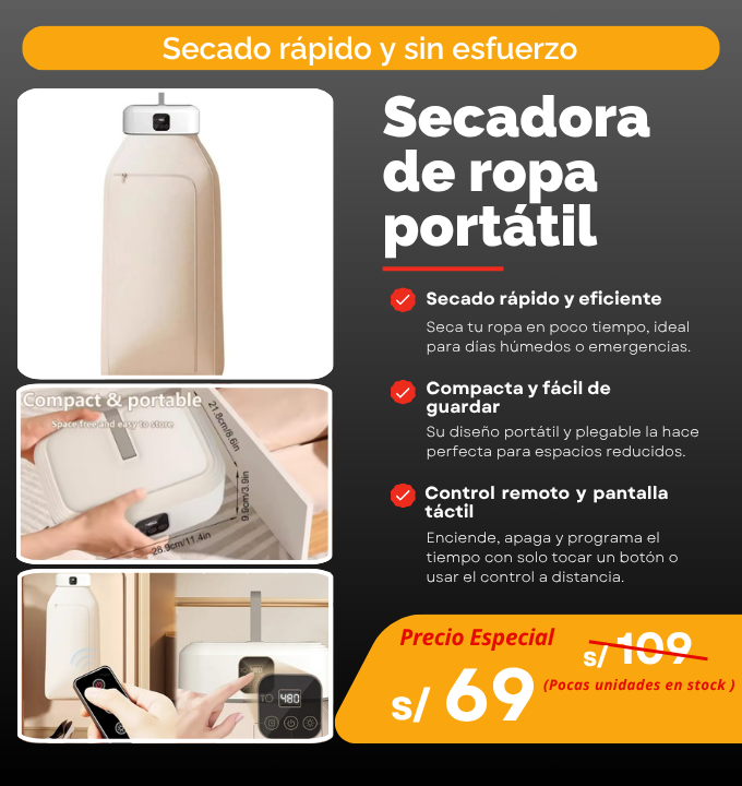 Secadora Ropa Pórtatil